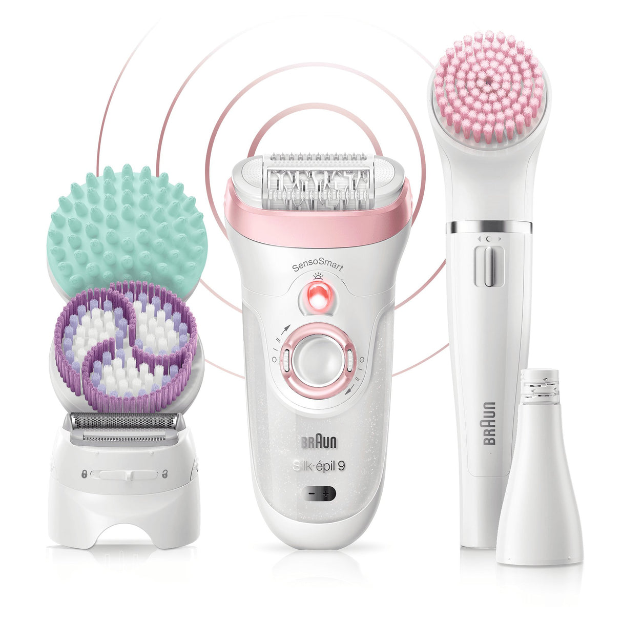EAN 4210201222996 - Braun Silk-épil 9 81683682 depiladora 40 pinzas Blanco, Rosa imagen 1