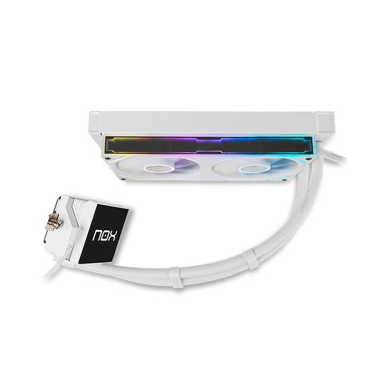 Refrigeracion Liquida Cpu Nox Hummer M-240 240mm Lcd Magnetico Argb Blanco