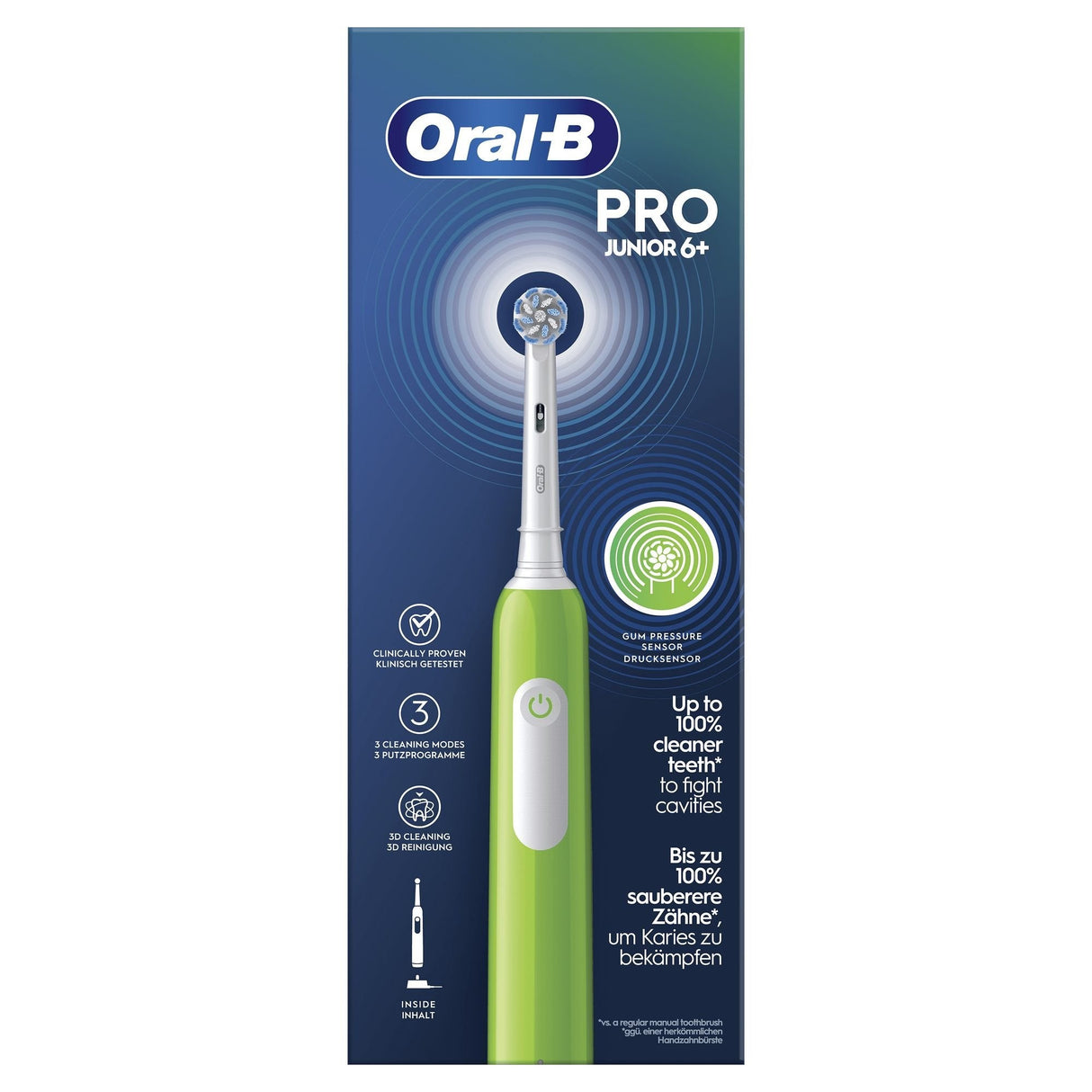 EAN 8006540743027 - Oral-B Junior 8006540743027 cepillo eléctrico para dientes Niño Cepillo dental giratorio Verde imagen 1