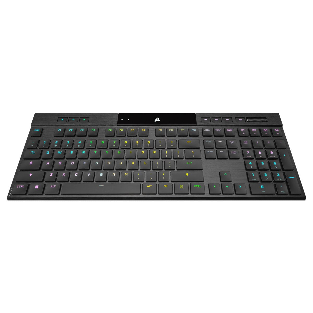 Teclado Inglés Corsair K100 Air Usb + Rf Wireless + Bluetooth Qwerty Negro