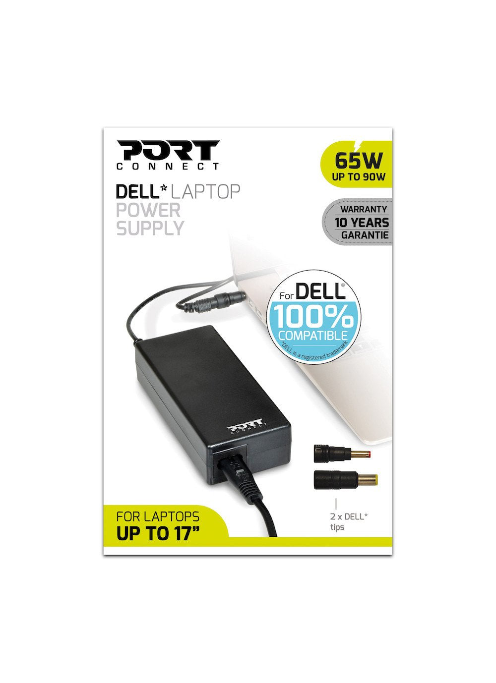 Port Designs Compatible With Dell Notebooks Eu Plug Power Supply For Notebooks 65w Up To 90w