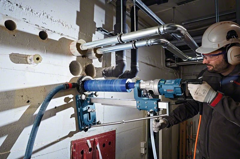 Soporte Bosch Professional Para Taladro Gcr 180 Professional, Soporte Azul, Para Taladro De Diamante Gdb 180 We 601190100