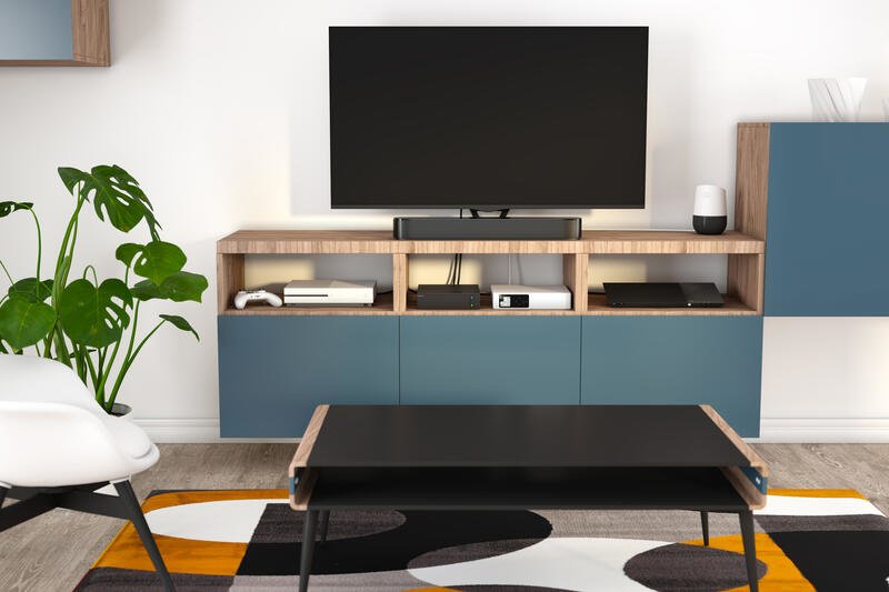 Przedluzacz Tv Ochron 4x2p+Z + 4x2p 2m Czarny