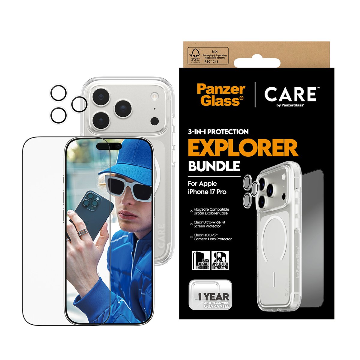 Panzerglass Care 3-In-1 Flagship Explorer Hndle Iphone 17 Pro