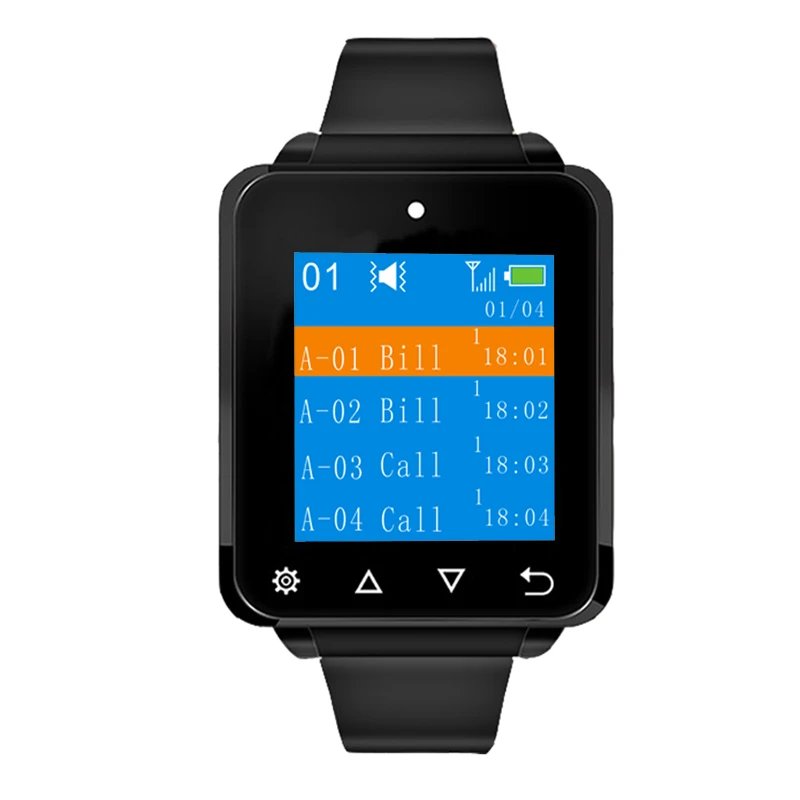 Avpos Avp-Ac-W01 Reloj Avisador Camareros - 4 Mensajes Simultaneos - Vibracion - Pitido - Negro