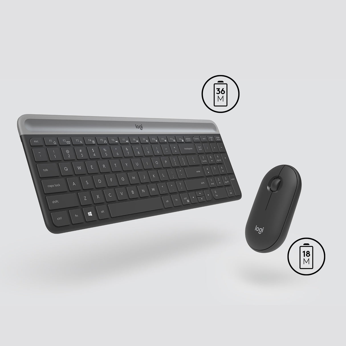 EAN 5099206086487 - Logitech 920-009192 teclado Ratón incluido Universal RF inalámbrico QWERTZ Suizo Grafito imagen 5