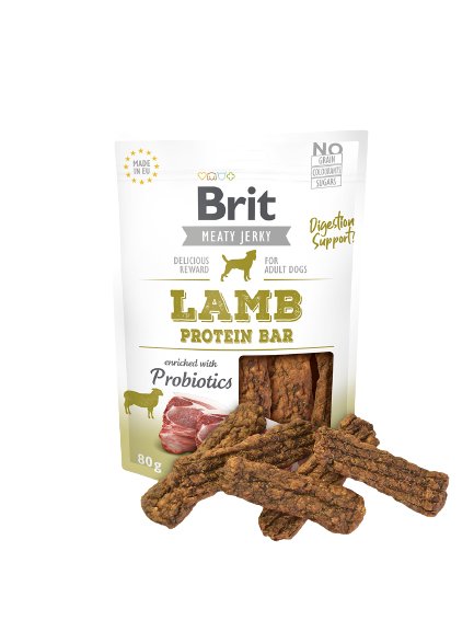 EAN 8595602543700 - Brit Jerky Snack Perro Snacks Cordero 80 g imagen 1