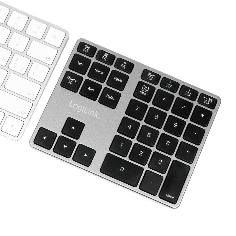 Logilink Id0187 Teclado Numérico Universal Bluetooth Aluminio, Negro