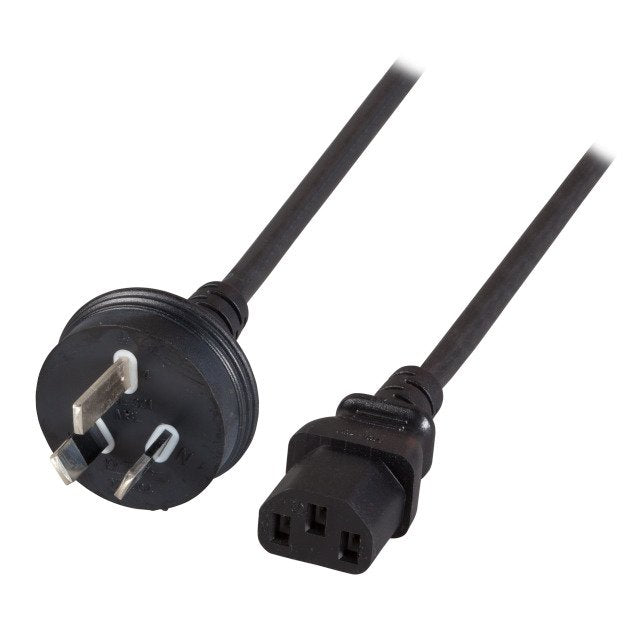 Cable De Alimentación Efb Aumralia As3112 - C13 180°, Negro, 1,8 M, 3x0,75 Mm
