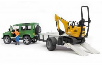 Bruder Land Rover Defender Con Remolque 02593