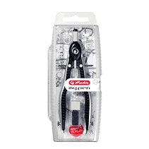 Compás De Ajuste Rápido Herlitz My.Pen Negro / Gris 1 Paquete Colgante.