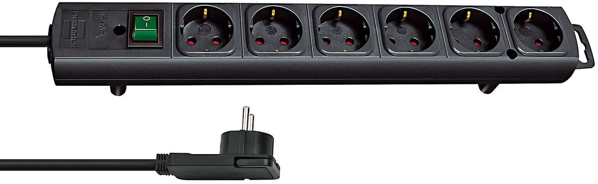 EAN 4007123641086 - Brennenstuhl 1153300100 base múltiple 2 m 6 salidas AC Interior Negro imagen 1