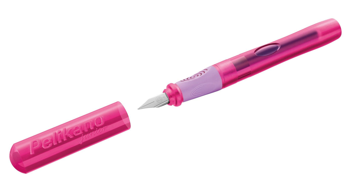 Pelikan Junior - Pluma Estilográfica Para Diestros (Plumín A, Estuche Plegable), Color Rosa