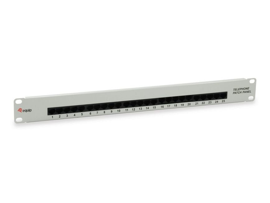 Equip Patchpanel 25x Rj45 Cat3 19" 1he Isdn Gris Claro
