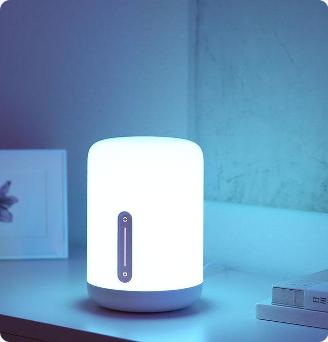 Lámpara Inteligente Xiaomi Mi Bedside Lamp 2 Rgb 400 Lumenes Wifi Bt 4.2 Luz Suave Y Nocturna Android/Ios Compatible Con Google Home/Alexa