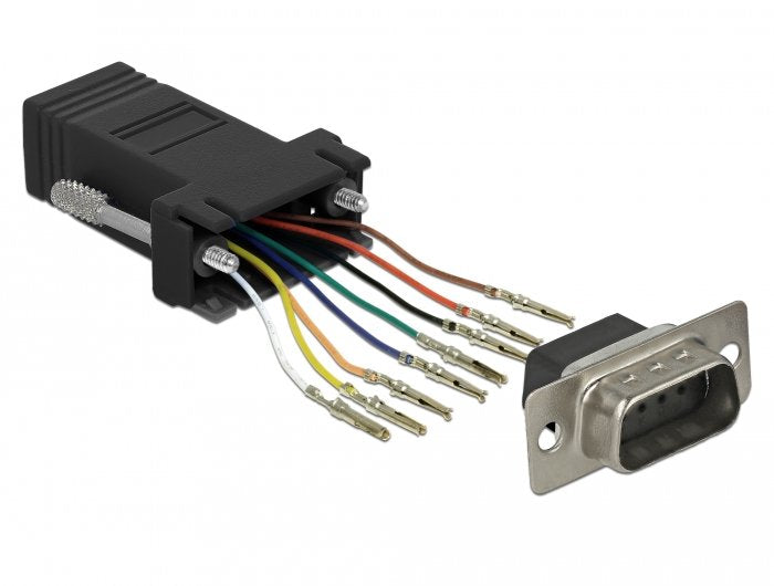 Delock Adaptador Sub-D 9 Pin Macho A Rj45 Hembra Negro