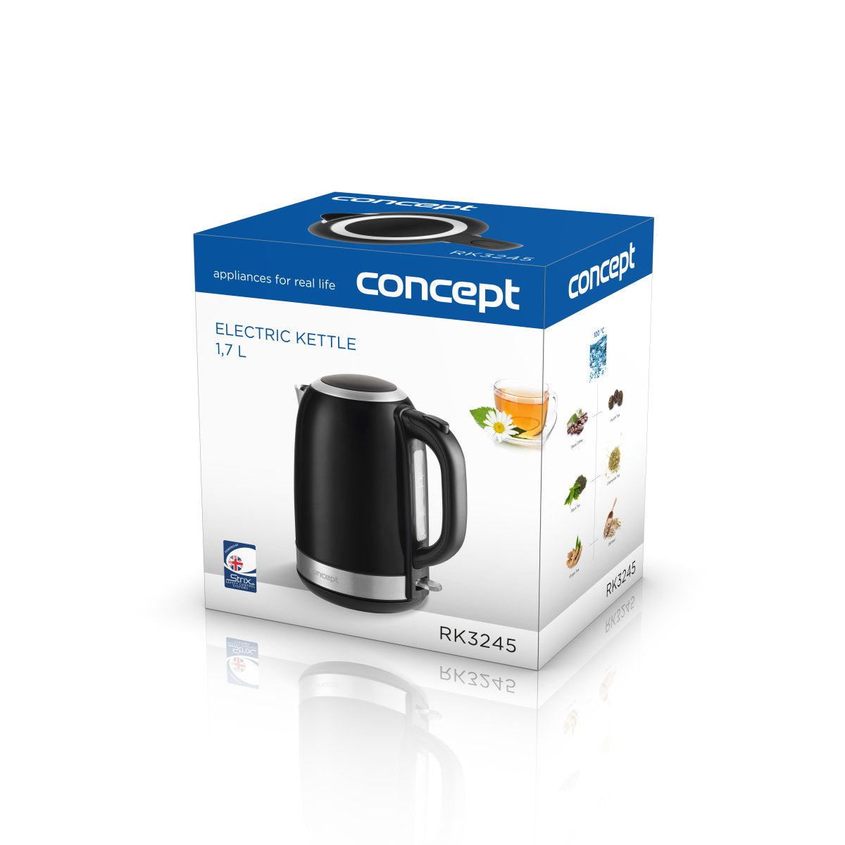EAN 8595631006344 - Concept RK3245 tetera eléctrica 1,7 L 2200 W Negro imagen 8