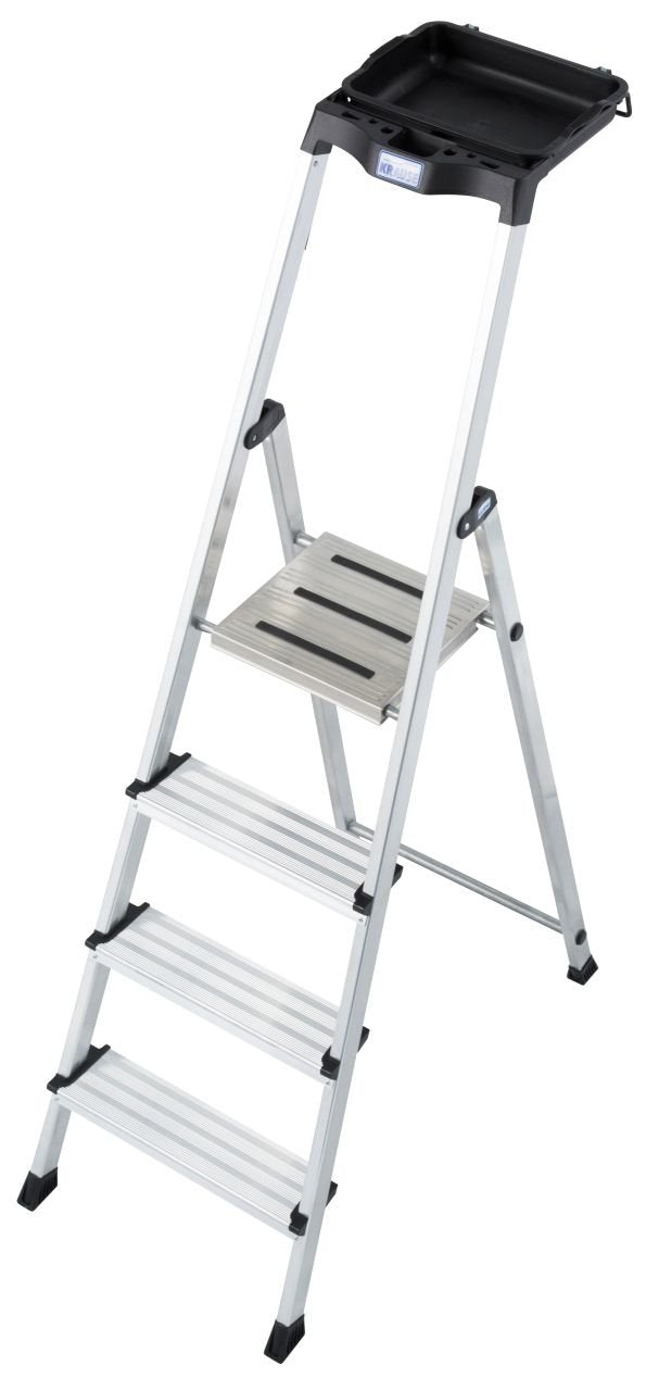 Escalera 4 Peldaños De Aluminio Krause Secury 126528