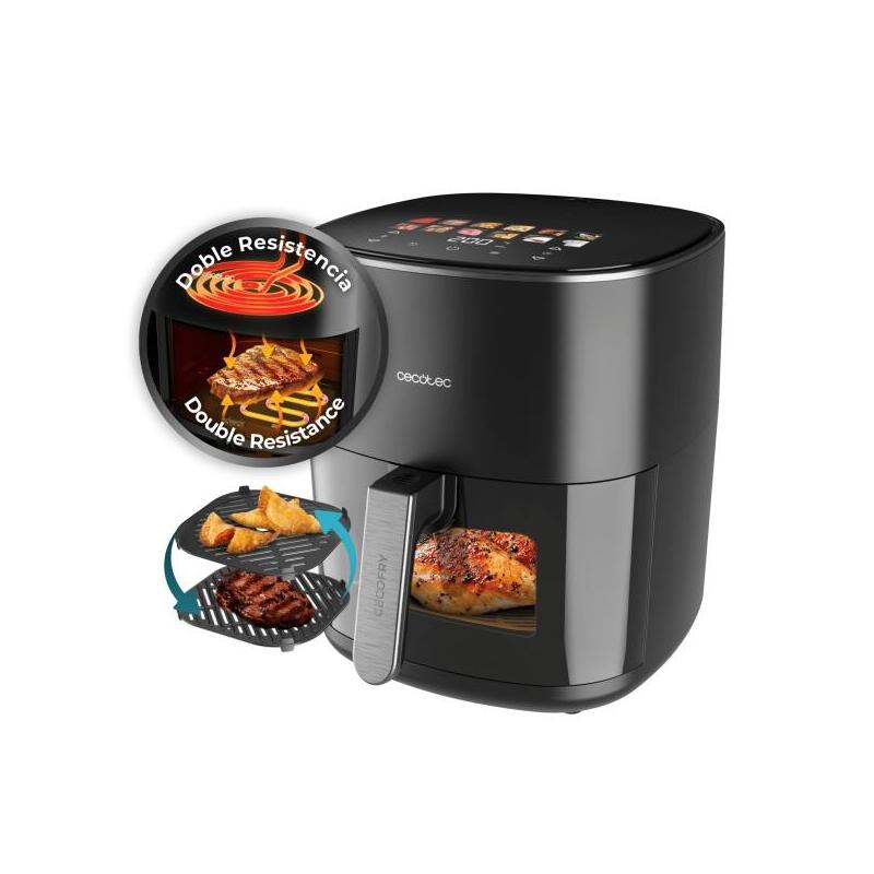 Cecotec Cecofry And Grill 6500 Freidora De Aire 3 En 1 - 2200w - Capacidad 6.5l - Grill - Piedra Para Pizza -