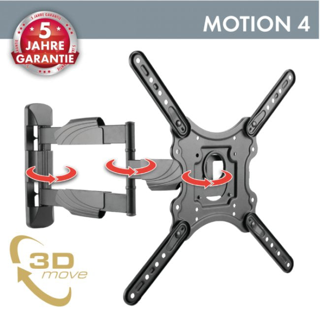 Soporte De Pared Para Tv Schwaiger De Hasta 75 ", 2 Juntas Máx. 35 Kg Negro