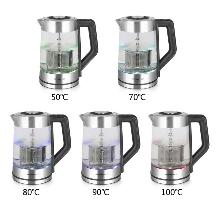 EAN 7333282000417 - Emerio WK-122730 tetera eléctrica 1,7 L 2200 W Negro, Plata, Transparente imagen 3