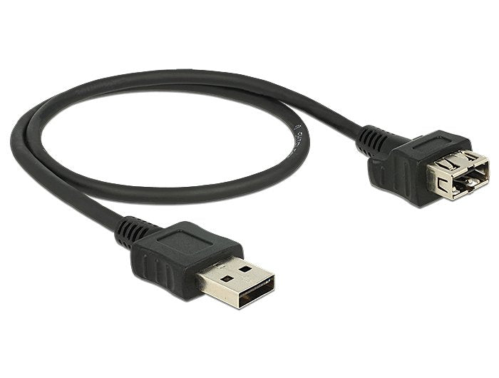 Delock 0.5m 2xusb2.0-A Cable Usb 0,5 M 2.0 Usb A Negro