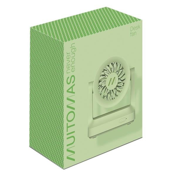 Muitomas Desk Mini Portable Fan With Usb-C Charge Green Deskfangn