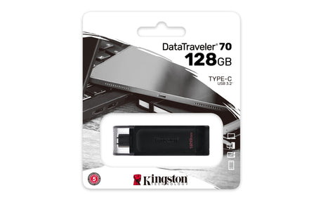 EAN 0740617305371 - Kingston Technology DataTraveler 70 unidad flash USB USB Tipo C 3.2 Gen 1 (3.1 Gen 1) Negro imagen 5