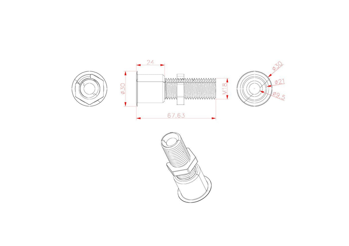 Solution For Cables Through Desks Black Large Up To 55mm