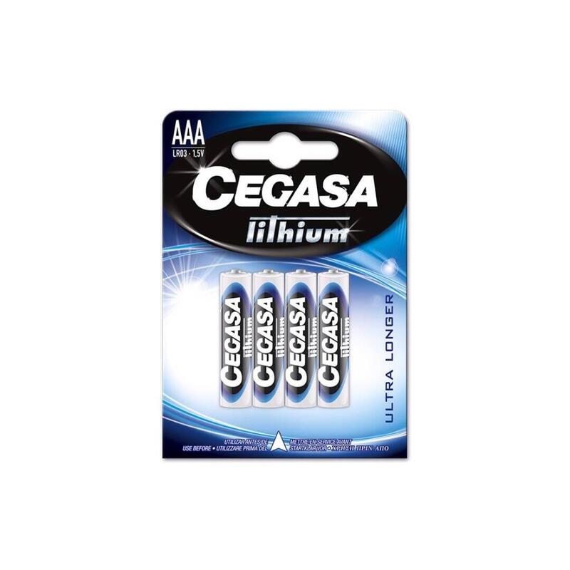 Cegasa Lithium Pack De 4 Pilas De Litio Aaa Lr03 1.5v