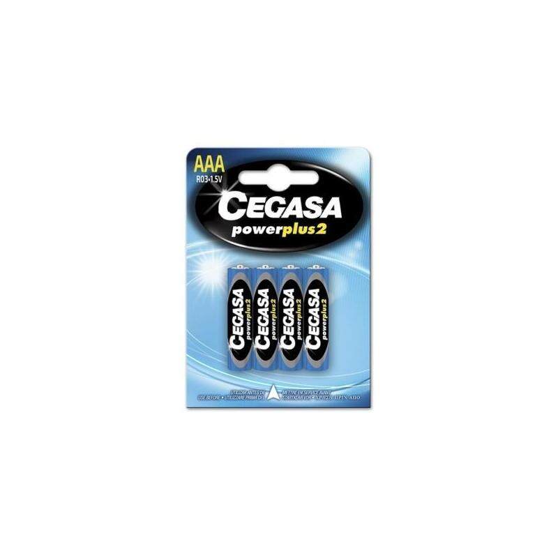 Cegasa Power Plus 2 Pack De 4 Pilas R06 Aaa - Pilas Salinas Para Aparatos De Bajo Consumo