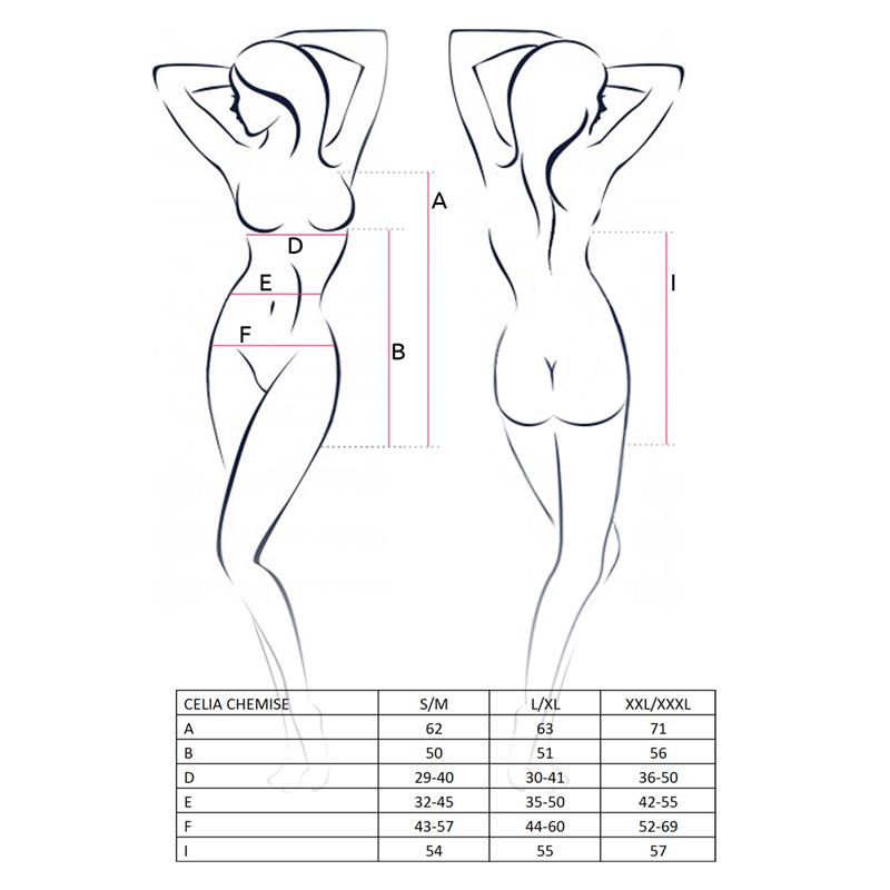 Celia Chemise Negro Talla (Interno):Xxl/Xxxl