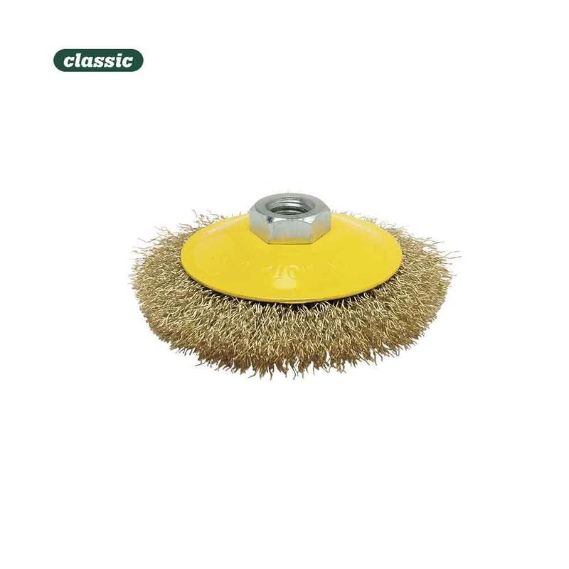 Cepillo Conico De Alambre Ondulado 100mm Fho100 Mota