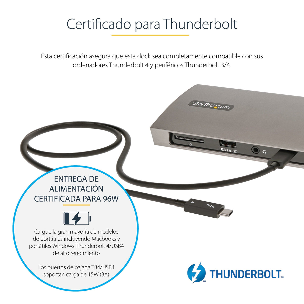 EAN 0065030895064 - StarTech.com TB4CDOCKUE base para portátil y replicador de puertos Alámbrico Negro, Gris imagen 9