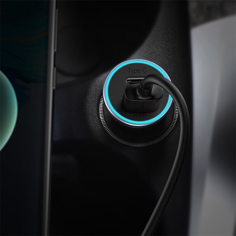 Baseus Car Charger Golden Contactor Pro Dual Quick Charger U+C Power Delivery 3.0 Quick Charge 4, Scp Fcp Afc 40w Dark Gray (Ccjd-0g)