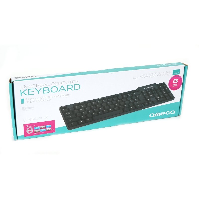 Teclado Español Omega Ok05tes Usb Qwerty Negro