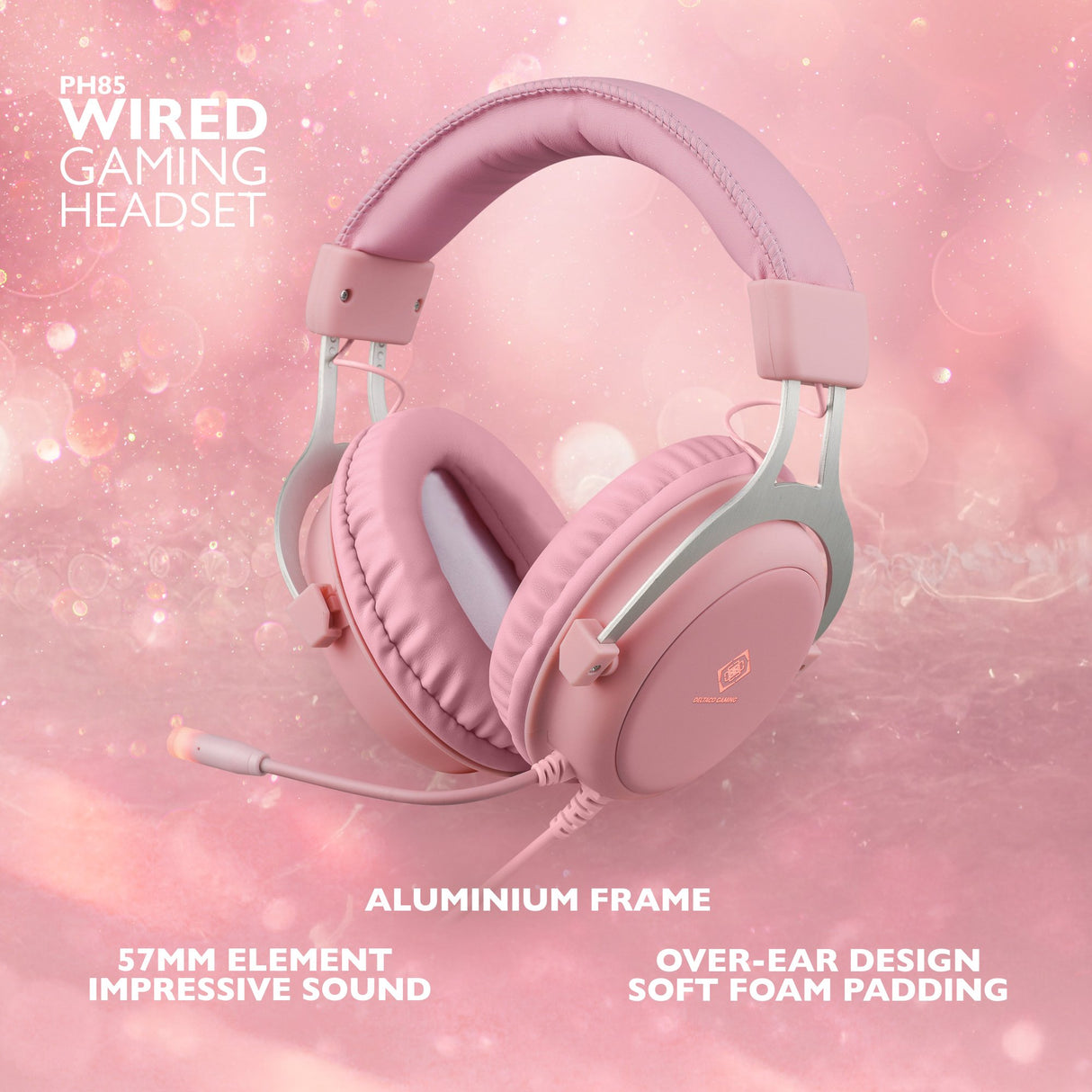 EAN 7333048057266 - Deltaco Gaming GAM-030-P auricular y casco Auriculares Alámbrico Diadema Juego USB tipo A Rosa imagen 2