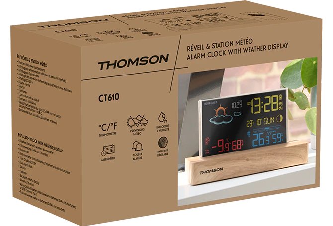 EAN 3499550389302 - Thomson CT610 estación meteorológica digital Madera LCD AC/Batería imagen 7