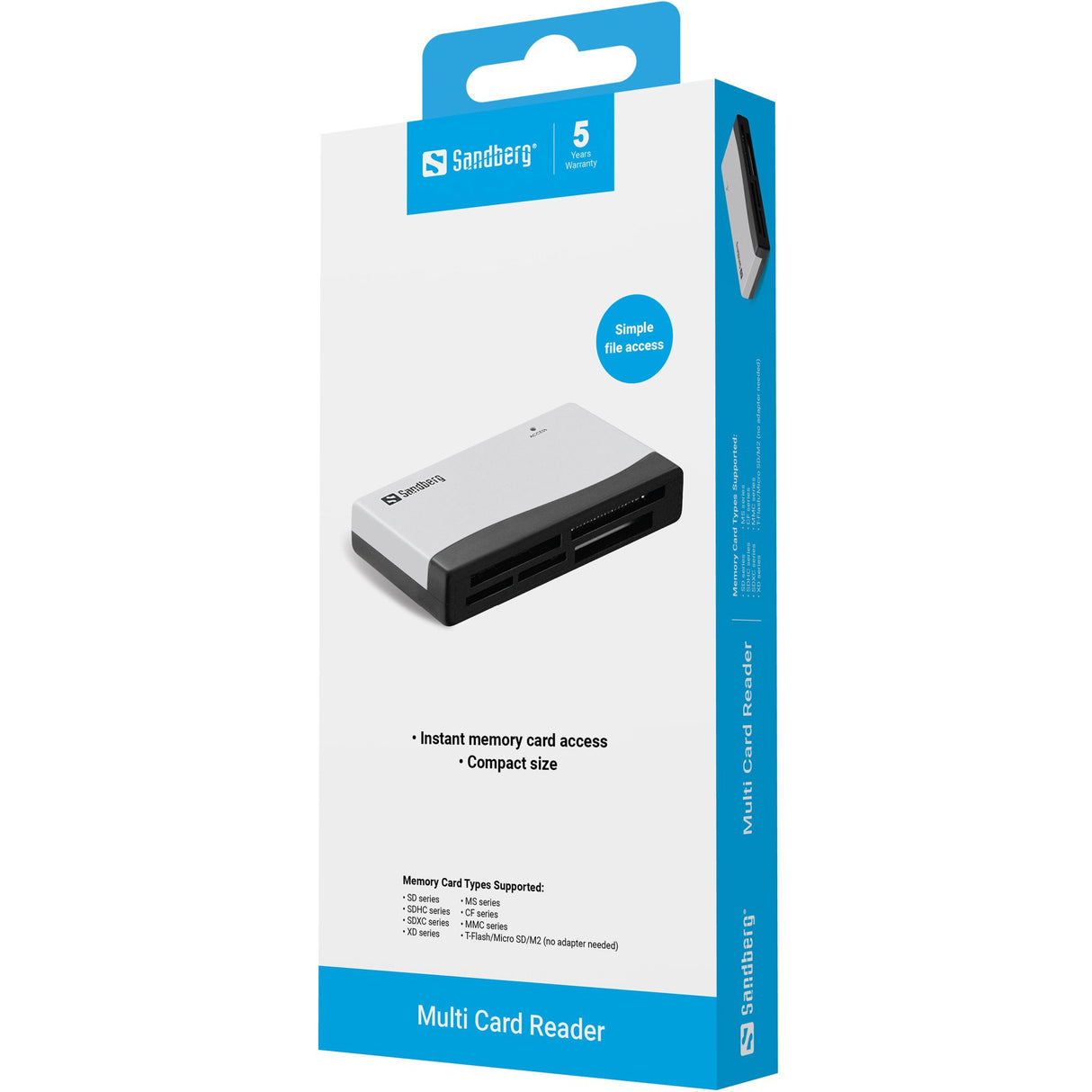 EAN 5705730133466 - Sandberg 133-46 lector de tarjeta USB Negro, Blanco imagen 3