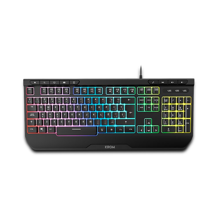 Teclado Español + Raton + Alfombrilla + Auriculares Krom Kenya Gaming