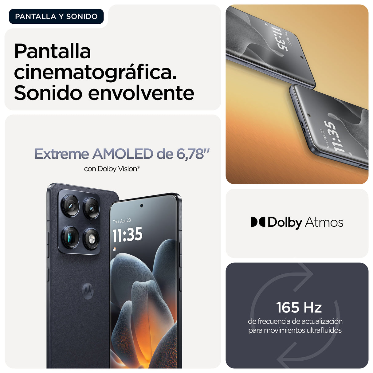 EAN 0840493623764 - Motorola signature 17,2 cm (6.78") SIM doble Android 16.0 5G USB Tipo C 12 GB 256 GB 5200 mAh Azul oscuro imagen 11