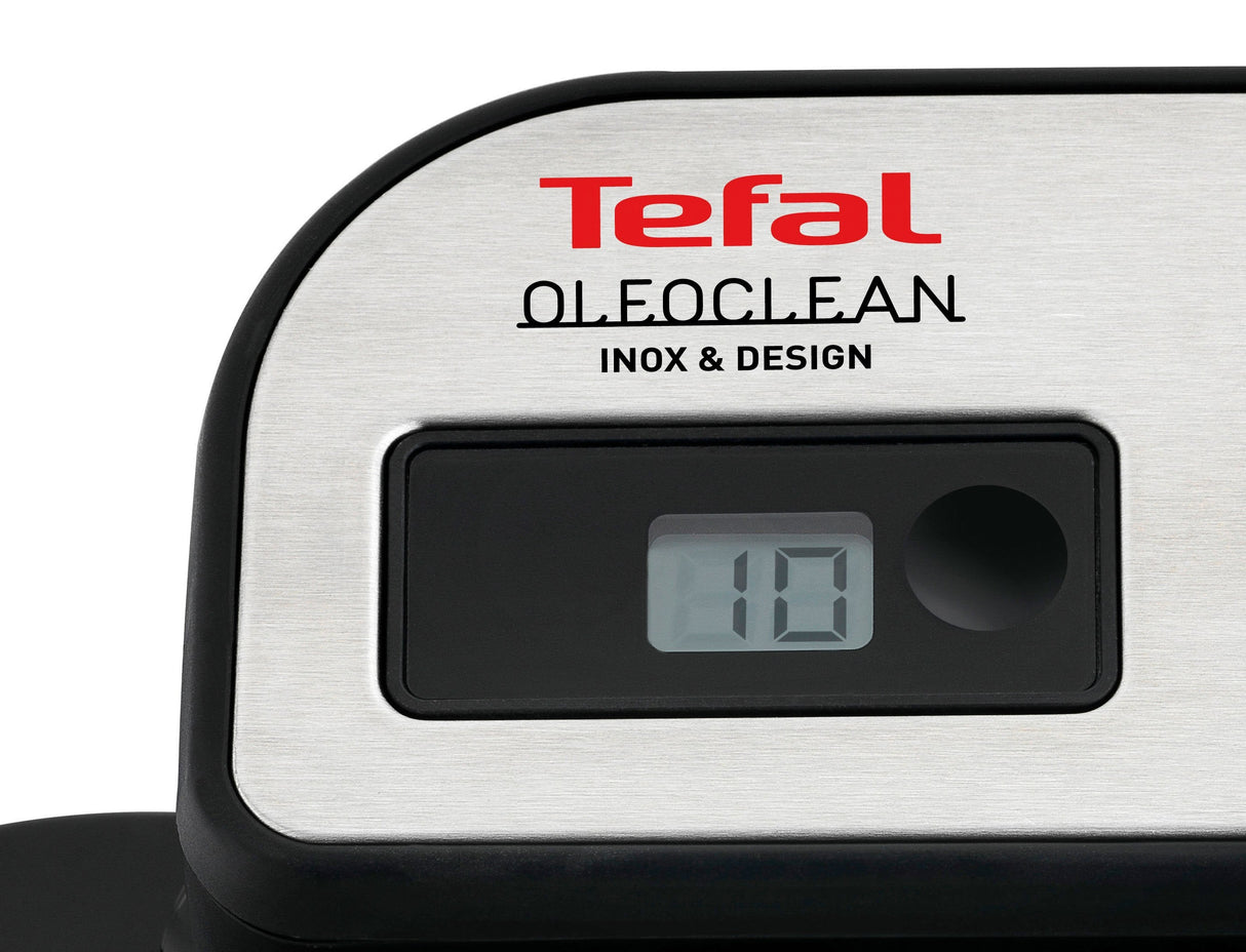 Tefal Oleoclean Pro Fr 8040, Freidora 3,5 L Sencillo Negro, Acero Inoxidable 2300 W