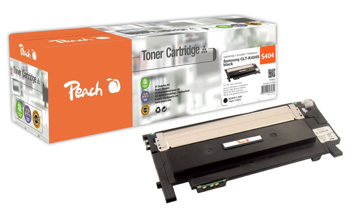 Peach Pt662 Cartucho De Tóner 1 Pieza(S) Compatible Negro 1500 Páginas, Negro, 1 Pieza(S)