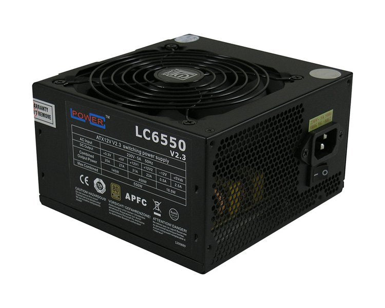 Fuente De Alimentación Atx Pfc Lc-Power Super Silent Lc6550 V2.3, Negra, 550w, 80 Plus® Bronze