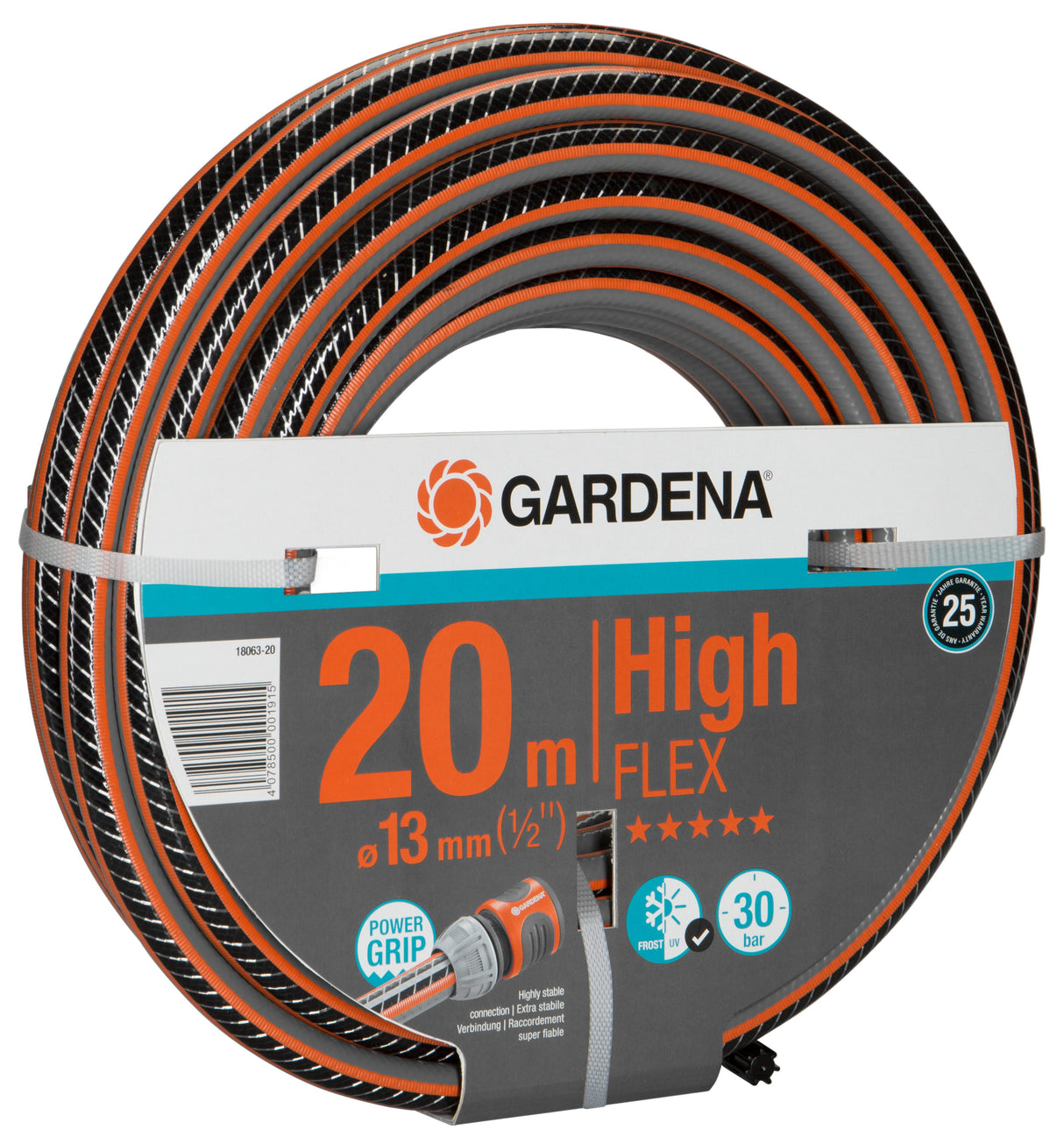 EAN 4078500001915 - Gardena 18063-20 manguera de jardín 20 m Por encima del suelo Gris, Naranja imagen 4