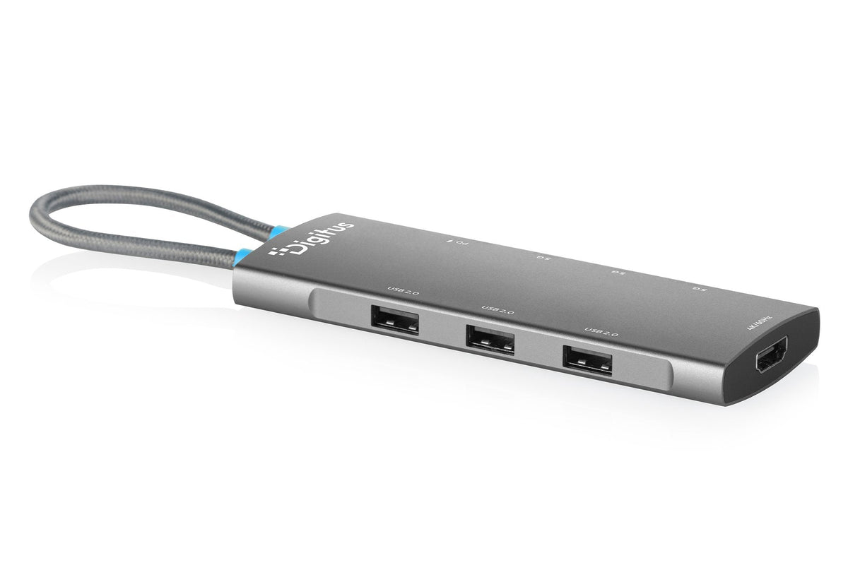 Digitus Usb-C Docking Station, 8-Port, Hdmi, Usb, Pd