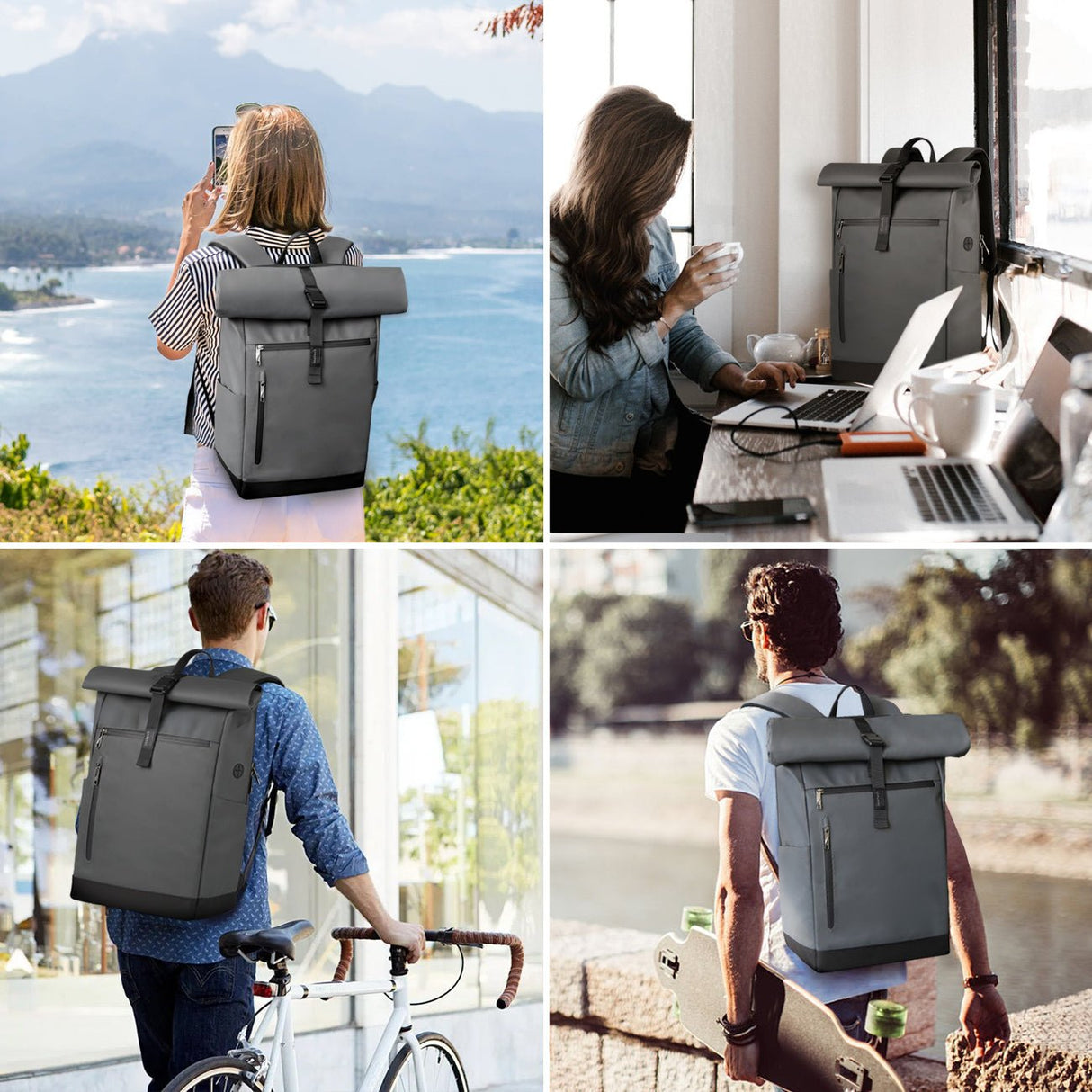 EAN 6972085135486 - Inateck BP01003 mochila Mochila de viaje Negro, Gris Poliéster imagen 3
