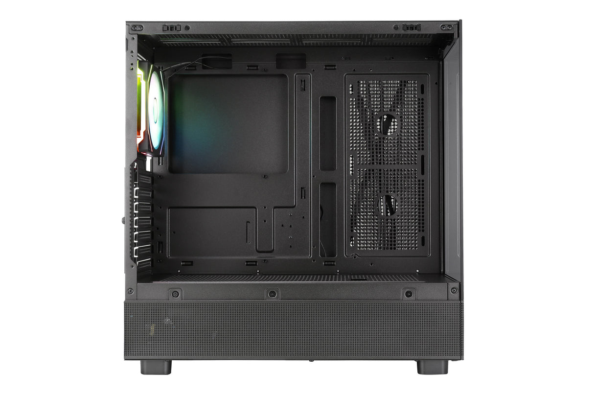 Caja Abysm Danube Sava H400 Black Atx, Itx, Micro Atx - Lateral Y Frontal Cristal Templado - 3.5" Y 2.5" - Usb-A,