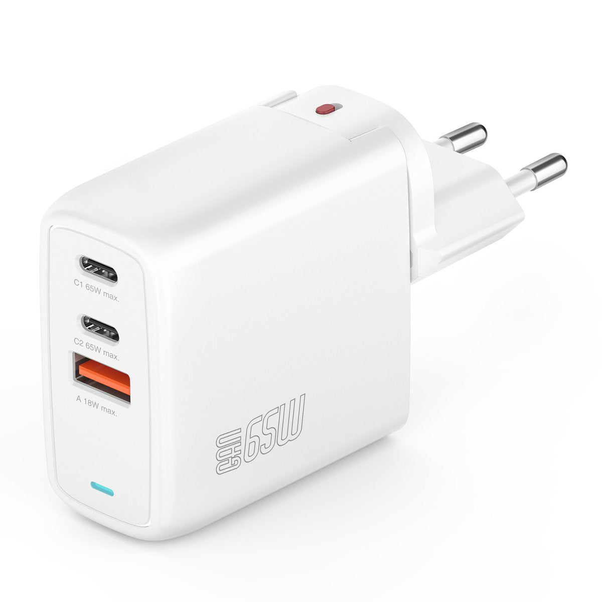 4smarts Cargador Pared Gan Flex 65w 2 Usb-C+1 Usb-A Blanco