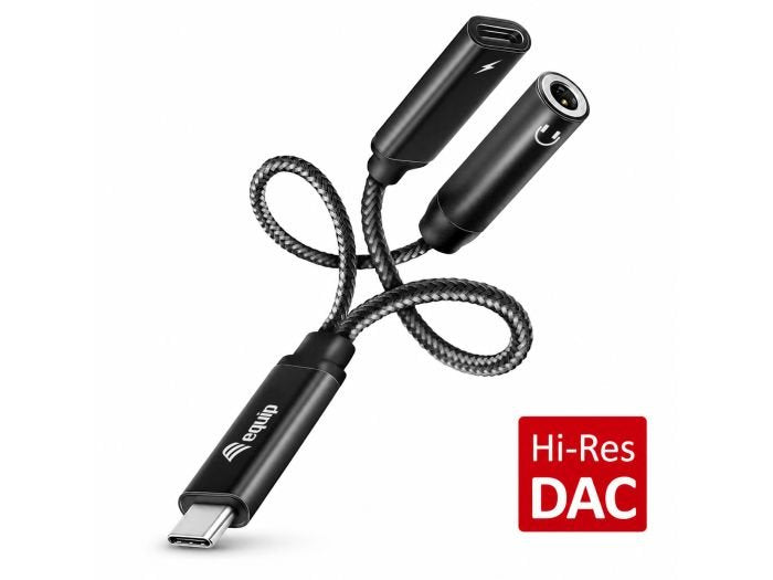 Equip Adapter Usb-C-> 3-Pin 3.5mm M/H Dac 0.12m Negro